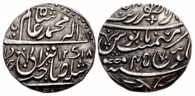 INDIA, Independent States. Zebabad. Begum Joanna Nobilis Sombre (Begum Samru). AH 1166-1252 / 1753-1837. AR Rupee (23mm, 11.06 g, 12h). In the name of...