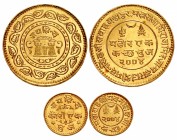 INDIA, Princely States. Kutch. Madansinhji. VS 2004-2005 / AD 1947-1948. AV Kori and Mohur. Coronation issue. Bhuj mint. Dated VS 2004 (AD 1947).