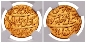 INDIA, Colonial. British India. Bengal Presidency. 1651-1835. AV Mohur (27mm, 12h). Murshidabad (Calcutta) mint. Dually dated AH 1202 and RY 19 of Sha...