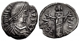 VANDALS. Hilderic. 523-530. AR AR 500 Nummi – 50 Denarii (13mm, 1.17 g, 3h). Carthage mint.