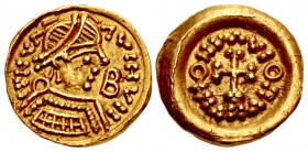 LOMBARDS, Pseudo-Imperial coinage. Circa 620-700. AV Tremissis (11mm, 1.49 g, 5h). Uncertain mint in Pavia (Ticinum [?]).