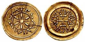 LOMBARDS, Tuscany. Municipal coinage. Circa 700-750. AV Tremissis (16mm, 1.36 g, 6h). Lucca mint.