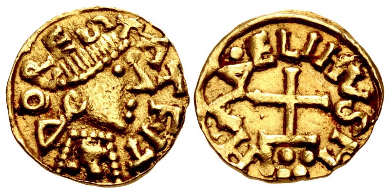 MEROVINGIANS, Dorestat. Circa 585-675. AV Tremissis (14mm, 1.25 g, 3h). Type 1. ...