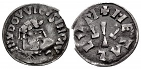 CAROLINGIANS. Louis 'le Pieux' (the Pious). As Emperor Louis I, 814-840. AR Denier (20mm, 1.31 g, 6 or 12h). Class 1. Metallum (Melle) mint. Struck 81...