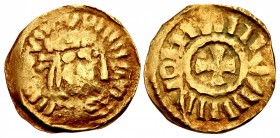 CAROLINGIANS. Louis 'le Pieux' (the Pious). As Emperor Louis I, 814-840. AV Solidus (22mm, 4.17 g, 1h). Contemporary imitation of Aix-la-Chapelle (Aac...