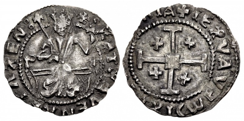 CRUSADERS, Lusignan Kingdom of Cyprus. Catherine Cornaro. 1473-1489. AR Gros (25...
