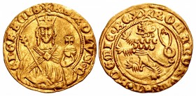 BOHEMIA. Karl IV. Holy Roman Emperor, 1316-1378; King of Bohemia, 1346-1378. AV Goldgulden – Florin (21mm, 3.51 g, 12h). Kutná Hora (Kuttenberg) mint....