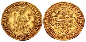 FRANCE, Royal. Philippe IV le Bel (the Fair). 1285–1314. AV Denier d’or à masse (31.5mm, 7.03 g, 11h). Paris mint. First emission, 10 January 1296....