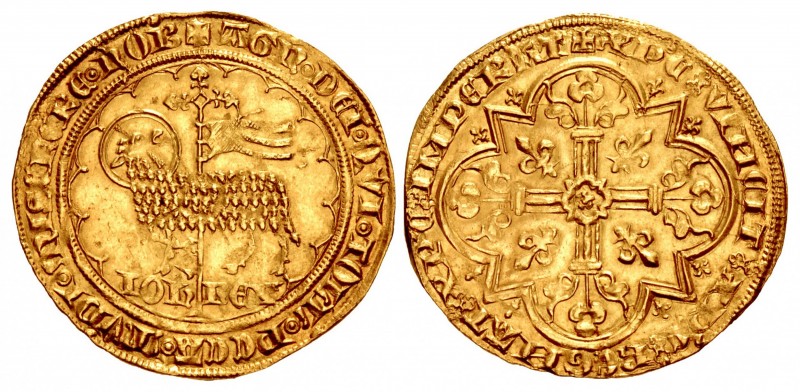 FRANCE, Royal. Jean II le Bon (the Good). 1350-1364. AV Mouton d’or (31mm, 4.62 ...