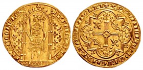 FRANCE, Royal. Charles V le Sage (the Wise). 1364-1380. AV Franc à pied (28.5mm, 3.80 g, 12h). Paris mint. Authorized 20 April 1365.