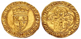 FRANCE, Royal. Charles VI le Bien-Aimé/le Fol (the Well-Beloved/the Mad). 1380-1422. AV Écu d’or (29.5mm, 3.97 g, 9h). Tournai mint. Third emission, 1...