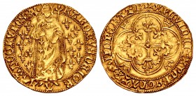 FRANCE, Royal. Charles VII le Victorieux (the Victorious). 1422-1461. Royal d’or (29mm, 3.82 g, 9h). Bourges mint. First emission, 9 October 1429.