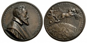 FRANCE, Royal. Nicolas Brulart de Sillery. 1544-1624. Cast Æ Medal (70.5mm, 94.00 g, 12h). By Guillaume Dupré (circa 1579-1640) .