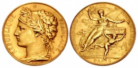 FRANCE, Troisième République. 1870-1940. AV Medal (51mm, 83.89 g, 12h). Exposition universelle de 1878 First Prize Awarded to Providence Tool Company ...