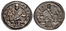 GERMANY, Brandenburg (Margrafschaft). Otto I . 1157-1184. AR Bracteate (29mm, 0.88 g). Brandenburg mint.