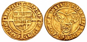 GERMANY, Köln (Erzbistum). Dietrich II von Mörs. 1414-1463. AV Gulden (22.5mm, 3.22 g, 12h). Riehl mint. Dated 1438 (in Roman numerals).
