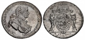 GERMANY, Schwarzburg-Rudolstadt (Fürstentum). Ludwig Günther. 1767-1790. AR Taler (41mm, 27.99 g, 12h). Saalfeld mint. Dated 1786 ICK.
