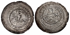 GERMANY, Thüringia (Landgrafschaft). Ludwig II. 1140-1172. AR Bracteate (43mm, 0.81 g). Eisenach mint.
