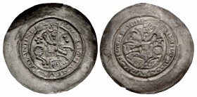 GERMANY, Thüringia (Landgrafschaft). Hermann I. 1190-1217. AR Bracteate (42mm, 0.71 g). Eisenach mint.
