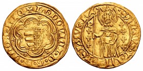 HUNGARY, Magyar Királyság (Kingdom of Hungary). Nagy Lajos (Louis the Great). 1342-1382. AV Aranyforint (22mm, 3.55 g, 12h). Buda mint; Péter Chimle, ...
