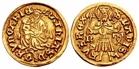 HUNGARY, Magyar Királyság (Kingdom of Hungary). Matthias I Corvinus. 1458-1490. AV Goldgulden – Aranyforint (22mm, 3.61 g, 9h). Nagybánya (Frauenbach ...