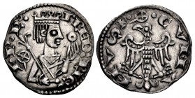 ITALY, Como (Comune). AR Mezzo grosso (19mm, 1.33 g, 2h). In the name of the Holy Roman emperor Frederick II (1220-1250).