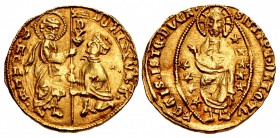 ITALY, Genova. Dorino Gattilusio, Lord of Chios, Lesbos, and Phocaea. 1400-1449. AV Ducat (21mm, 3.48 g, 3h).