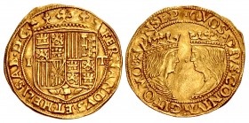 ITALY, Napoli (Regno). Ferdinando II d'Aragona and Isabella di Castiglia (I re cattolici– the Catholic royals). 1474-1504. AV Ducato (24mm, 3.48 g, 11...