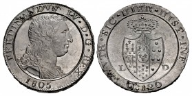 ITALY, Napoli (Regno). Ferdinando IV (Ferdinando III di Sicilia). Second reign, 1799-1806. AR Piastra da 120 Grana (38mm, 27.51 g, 6h). Napoli (Naples...