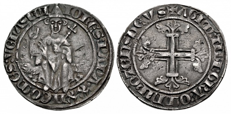 ITALY, Papale (Stato pontificio). John XXII. 1316-1334. AR Grosso – Carlin (25mm...