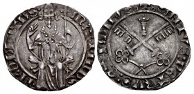 ITALY, Papale (Stato pontificio). Martinus V (Oddone Colonna). 1417-1431. AR Carlino (23mm, 2.07 g, 6h). Avignon mint.