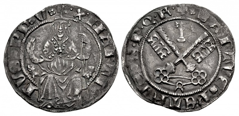 ITALY, Papale (Stato pontificio). Martinus V (Oddone Colonna). 1417-1431. AR Gro...