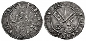 ITALY, Papale (Stato pontificio). Martinus V (Oddone Colonna). 1417-1431. AR Grosso (23mm, 3.14 g, 6h). Rome mint.