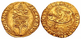 ITALY, Papale (Stato pontificio). Sixtus IV. 1471-1484. AV Fiorino di camera (21mm, 3.36 g, 12h). Rome mint. Undated, but struck 1475.