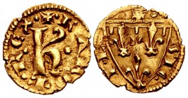 ITALY, Sicilia (Regno). Carlo I d'Angiò. 1266-1282. AV Tarì (12mm, 0.89 g, 6h). Uncertain ( Barletta, Brindisi, or Messina) mint.