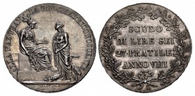 ITALY, Repubblica Cisalpina. 1797-1802. AR Scudo da sei lire (39mm, 23.11 g, 6h). Commemorating the French Victory at Marengo, 15 June 1800. Milano (M...