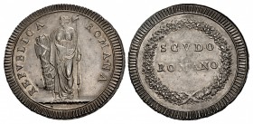 ITALY, Prima Repubblica Romana. 1798-1799. AR Scudo (42mm, 26.37 g, 6h). Roma mint; obverse die by T. Mercandetti. Undated issue, but struck 1799.