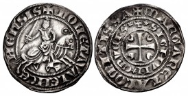 LOW COUNTRIES, Henegouwen (Hainaut). Margaretha van Constantinopel. 1244-1253; 1257-1280. AR Petit Gros (22mm, 2.52 g, 1h). Valencijn mint.