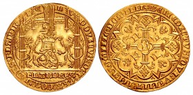 LOW COUNTRIES, Vlaanderen (Flanders). Lodewijk II van Male. 1346-1384. AV Oude gouden helm (36.5mm, 6.88 g, 5h). Gand (Ghent) mint.