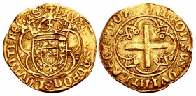 PORTUGAL, Kingdom. Afonso V o Africano (the African). 1438-1481. AV Cruzado (23mm, 3.52 g, 9h). Lisboa (Lisbon) mint.