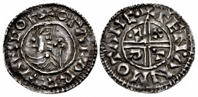 SWEDEN. Olof Skötkonung (the Treasurer). 995–1022. AR Penny (21mm, 2.58 g, 3h). Sigtuna mint; Leofman, moneyer.