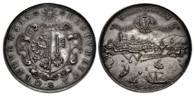 SWITZERLAND, République et Canton de Genève. Genève. AR Medal (50mm, 59.33 g, 12h). Distribution to the Officers of the Swiss Garrison Sent to Genève ...