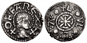ANGLO-SAXON, Kings of Mercia. Offa. 757-796. AR Penny (17mm, 1.28 g, 1h). Light coinage, portrait type. London mint; Lulla, moneyer. Struck circa 785-...