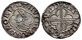 ANGLO-SAXON, Kings of All England. Cnut. 1016-1035. AR Penny (19mm, 1.11 g, 6h). Quatrefoil type (BMC viii, Hild. E). London mint; Beorhtnoth, moneyer...