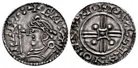 ANGLO-SAXON, Kings of All England. Harthacnut. 1035-1042. AR Penny (18mm, 1.10 g, 12h). Arm and Scepter type (BMC xvii, Hild. I). Huntingdon mint; Wul...