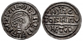 ANGLO-SAXON, Kings of Wessex. Æthelred I. 865/6-871. AR Penny (20mm, 1.21 g, 6h). Lunettes type. Canterbury mint; Tohrtmund, moneyer. Struck circa 867...