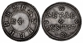 ANGLO-SAXON, Kings of Wessex. Eadred. 946-955. AR Penny (21.5mm, 1.42 g, 6h). Horizontal-Rosette 1 (HR 1) type (BMC i). Uncertain mint; Aithard, money...