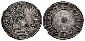 ANGLO-SAXON, Kings of All England. Eadgar. 959-975. AR Penny (21mm, 1.48 g, 6h). Bust Crowned (BC) type (BMC v). Uncertain mint in East Anglia; Folcar...