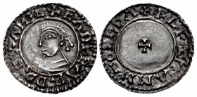 ANGLO-SAXON, Kings of All England. Edward the Martyr. 975-978. AR Penny (21mm, 1.32 g, 12h). Sole type (BMC i). Bedford mint; Ælfstan, moneyer.