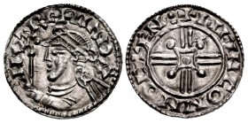 ANGLO-SAXON, Kings of All England. Harthacnut. 1035-1042. AR Penny (18mm, 1.11 g, 6h). Jewel Cross type (BMC i, Hild. A). Oxford mint; Leofing, moneye...